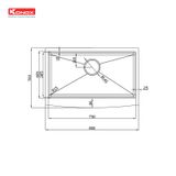  Chậu rửa bát Workstation - Apron Sink  KN8051AS Curve 