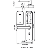  Khóa điện tử BAUMA BM600 Thân khóa lớn 912.20.393 