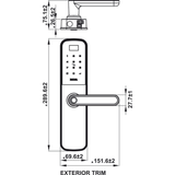  Khóa điện tử vân tay BAUMA BM610 Thân khóa nhỏ 912.20.392 