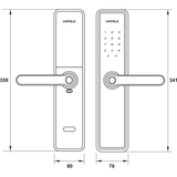  Khóa vân tay Hafele DL7600 màu đen mờ 912.20.230 