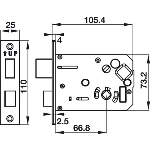  Khóa điện tử Hafele EL7900-TCB màu xám thân nhỏ 912.05.646 