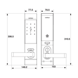  Khóa điện tử Hafele EL7900-TCB màu đen thân nhỏ 912.05.640 