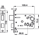  Khóa điện tử Hafele EL7900-TCB màu đen thân nhỏ 912.05.640 
