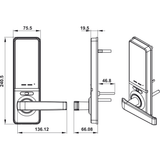  Khóa điện tử Hafele EL7000-TC 912.05.496 Thân khoá lớn 