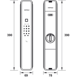  Khóa điện tử Hafele PP9000 Màu đen 912.05.691 