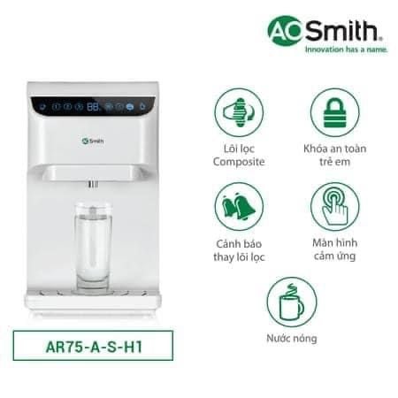  Máy Lọc Nước A. O. Smith  nóng  thường AR75-A-S-H1 