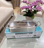  Nồi hấp cá KitchenCraft 45cm – Hấp nguyên con cá lớn, dùng được bếp từ, thép không gỉ cao cấp 