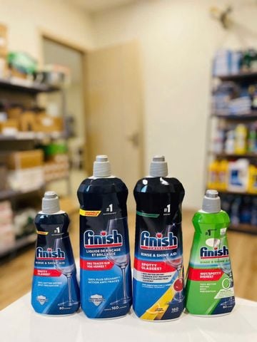  Nước làm bóng( trợ xả )  Finish 800ml hương chanh dành cho máy rửa bát 