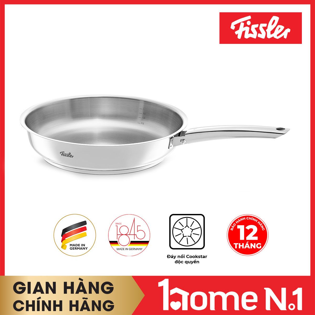  Chảo inox Fissler Steelux Pro- Size 28 cm 