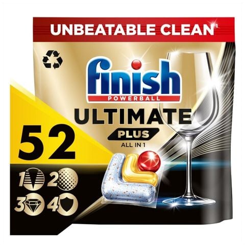  Viên rửa bát Finish Quantum Ultimate Plus 52 viên  - Hương Chanh 