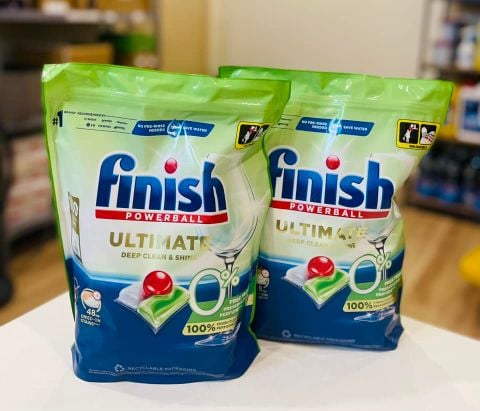  Viên rửa bát Finish Ultimate Eco 100 viên sạch bóng không mùi hữu cơ 