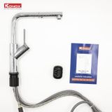  Vòi rửa bát rút dây Artan Chrome 