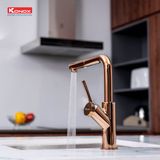  Vòi rửa bát rút dây Artan Rose Gold 