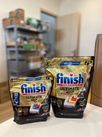  Viên rửa bát siêu cao cấp Finish Ultimate Plus All in 1 hương Chanh - Túi 85 viên 