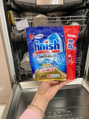  Viên rửa cho máy rửa bát Finish Power Cube túi 150 viên- hàng nhập khẩu chính hãng 