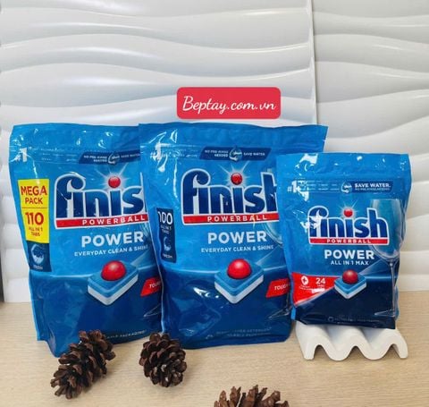  Viên rửa bát Finish Power All in one 110 viên- Hàng nhập khẩu chính hãng 