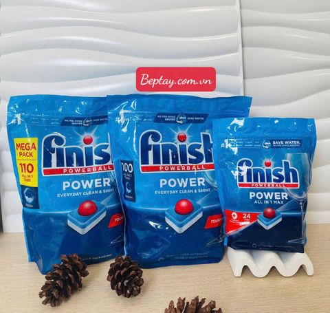  Viên rửa bát Finish Power All in one 110 viên- Hàng nhập khẩu chính hãng 