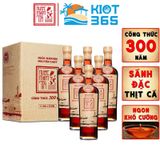  Nước Mắm Tĩn cá cơm than Nhãn Đỏ Độ Đạm 40N, Thùng 6 Chai 500ml (chai) 