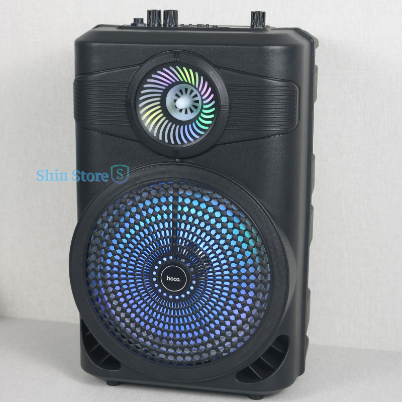 Loa thùng bluetooth 5.0 Hoco BS46, Loa không dây kèm mic dây hát Karaoke, đầu mốt điều chỉnh âm lượng -SHINSTORE