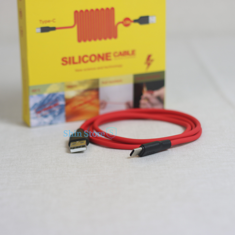 Cáp sạc Hoco X21 sạc nhanh 3.0A USB to Type C. Dây sạc silicone. Độ dài 1m -SHINSTORE