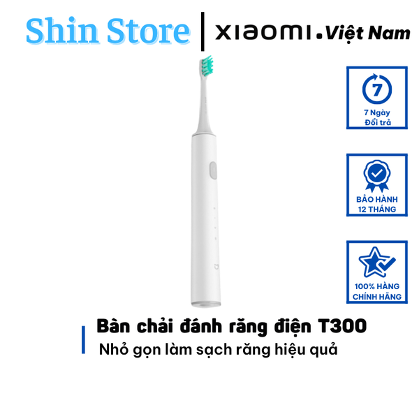 Bàn chải đánh răng điện T300 Xiaomi Mijia , kết nối app chống nước nhỏ gọn làm sạch răng hiệu quả -SHINSTORE