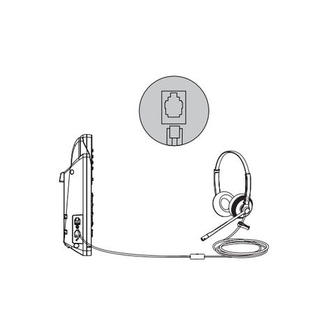  Yealink YHS34 Lite Mono_Tai nghe tổng đài_Đệm xốp_1 bên tai 