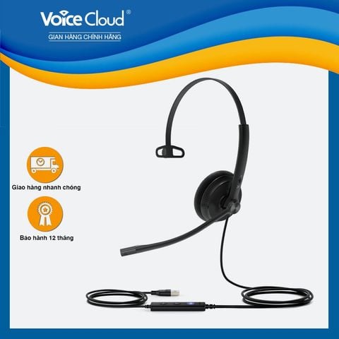  Yealink UH34 Mono Teams_Tai nghe tổng đài_Cổng USB_1 bên tai dành cho Call Center 