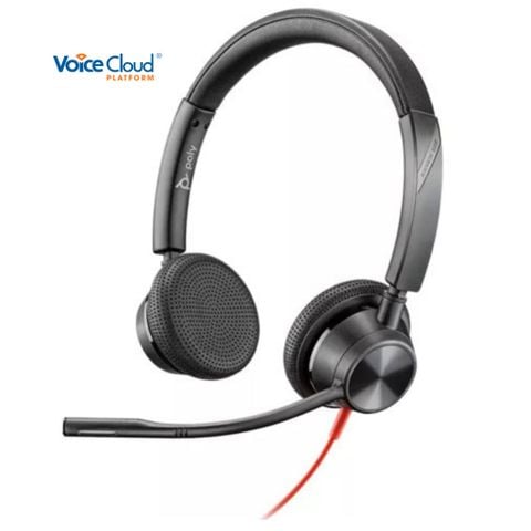  [NÂNG CẤP C3220] - Plantronics BlackWire C3320 USB-A-2 bên tai - Tai nghe tổng đài/học trực tuyến/online 