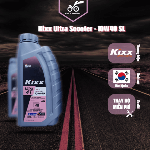 Nhớt xe máy, nhớt xe ga Kixx Ultra Scooter 10W40 API SL 800ml/1L