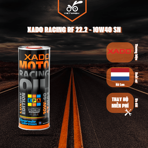 Nhớt xe máy, nhớt xe số Xado Luxury Moto Racing 10W40 RF22.2 API SN 1L