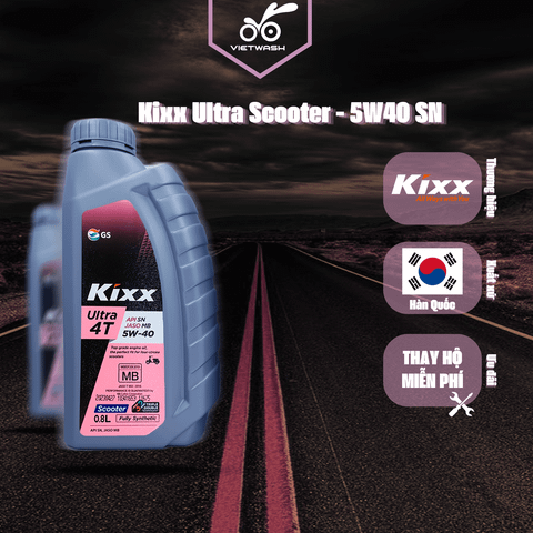 Nhớt xe máy, nhớt xe ga Kixx Ultra Scooter 5W40 API SN 800ml
