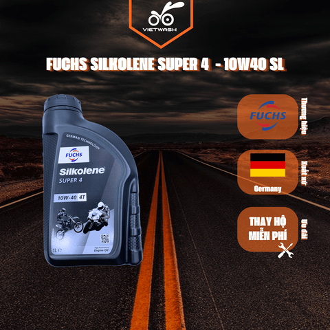 Nhớt xe máy, nhớt xe số Fuchs Sikolene Super 4 10W40 API SL 800ml/1L