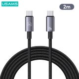  Cáp sạc nhanh USAMS SJ678/SJ661 Type-C To Type-C 60W Aluminum Alloy Sufeng Series 
