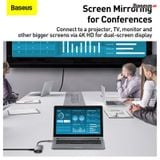  Hub chuyển đa năng Baseus Metal Gleam Series Multifunctional Docking Station cho Macbook/Laptop/Smartphone/Tablet/iPad (Type-C to HDMI/DP/VGA/USB3.1/USB3.0/LAN/SD Card Reader/Type C PD 100W, Multifunctional HUB) 