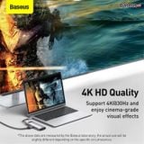  Hub chuyển đa năng Baseus Metal Gleam Series Multifunctional Docking Station cho Macbook/Laptop/Smartphone/Tablet/iPad (Type-C to HDMI/DP/VGA/USB3.1/USB3.0/LAN/SD Card Reader/Type C PD 100W, Multifunctional HUB) 