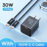  Combo Sạc Nhanh Baseus GaN5S Fast Charger 1C 20W/30W Cho iPhone 15 Series (Nhỏ gọn, sạc nhanh PD/Quick Charge) 