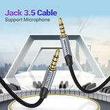  Dây cáp âm thanh chất lượng cao AUX Audio TRRS 3.5 VENTION BAQHF (Cotton Braided, 1M, AUX Cable 3.5mm) 