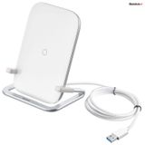  Đế sạc nhanh không dây Baseus Rib 15W cho iPhone/Samsung/ Xiaomi/ Oppo (Horizontal and Vertical Holder Wireless Quick Charger ) 