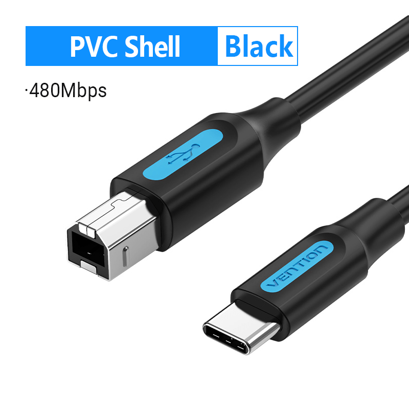 Cáp Máy in Type C to USB-B VENTION CQUBF (1m, USB Type C Male to USB -B Male) 
