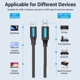  Cáp Máy in Type C to USB-B VENTION CQUBF (1m, USB Type C Male to USB -B Male) 