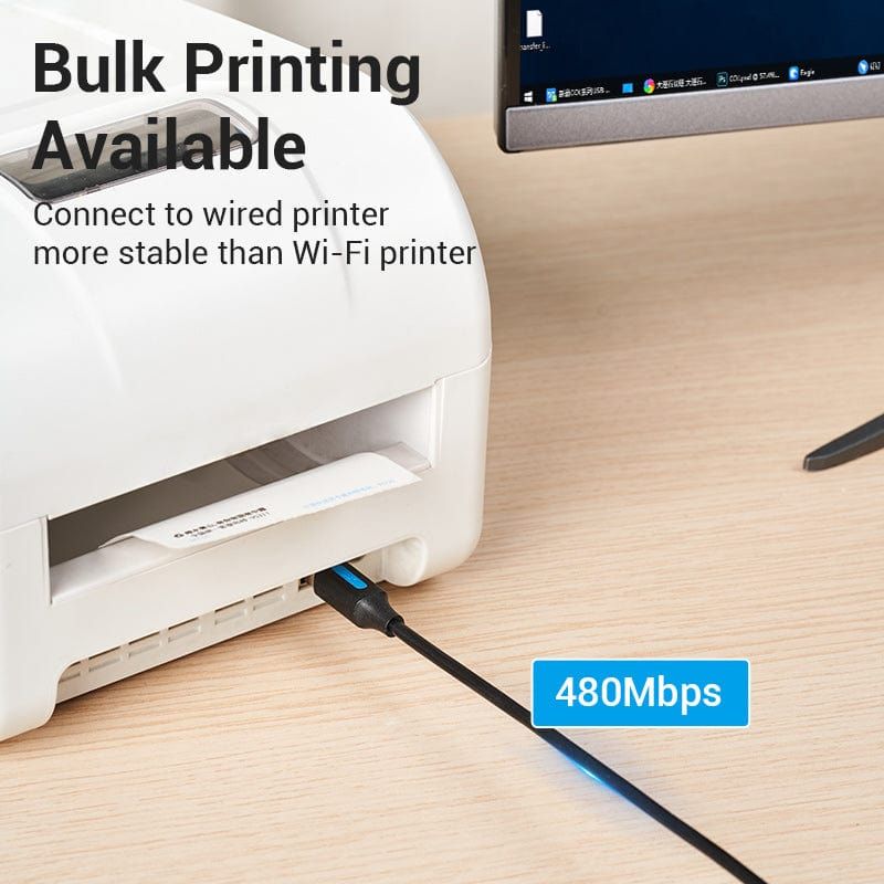  Cáp Máy in Type C to USB-B VENTION CQUBF (1m, USB Type C Male to USB -B Male) 