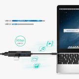  Hub chuyển Type C to LAN + USB ChoeTech U02BK 4in1 Multifunctional ( HUB-U02BK, C to USB3.0 x3 Port + LAN RJ45 1000Mbps Adapter) 