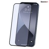  Kính cường lực full viền, chống bể mép dùng cho iPhone 12 Series Baseus 0.23mm Curved-screen Tempered Glass (02 Pcs/set, PET Soft Edge, Crack-resistant edges ) 