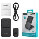  Đế Sạc Không Dây Từ Tính Qi 3-in-1 Choetech T611 15W (Detachable Watch Charger) 