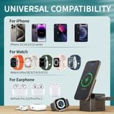  Đế Sạc Không Dây Từ Tính Qi 3-in-1 Choetech T632 15W (Detachable Watch Charger) 