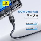  Cáp Sạc Nhanh USB to Type-C Baseus Display 2 100W (Digital Display, 480Mbps) 