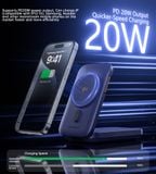  Pin Dự Phòng Kiêm Đế Sạc Đứng Không Dây 15W 3-in-1 Qi2 Choetech B750 10000mAh 20W 