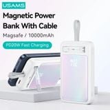  Pin Dự Phòng Không Dây USAMS CD219 10000mAh 20W (15W Wireless Charging, With Type-C Cable & Bracket) 