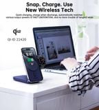  Pin Dự Phòng Kiêm Đế Sạc Đứng Không Dây 15W 3-in-1 Qi2 Choetech B750 10000mAh 20W 