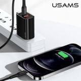  Củ Sạc Nhanh C+A USAMS CC120 T35 20W (QC3.0+PD3.0) 